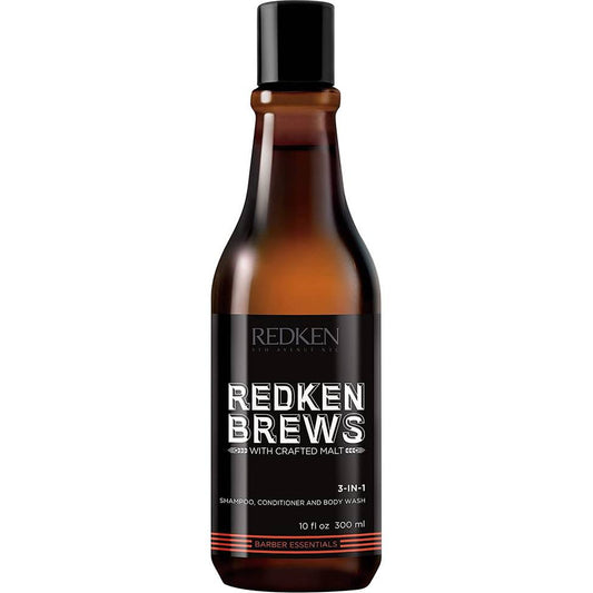 Redken Brews 3-in-1 Shampoo, Conditioner, Body Wash